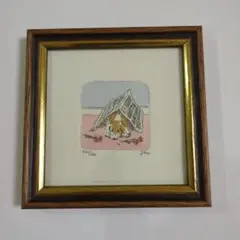 ドイツ ロマンチック街道 ローテンブルク?絵画55/400 サイン入り ドイツ ロマンチック街道 ローテンブルク?絵画55/400 サイン入り