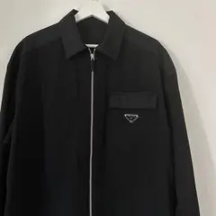 PRADA ナイロンジャケット トライアングルロゴ ブラック - メルカリ