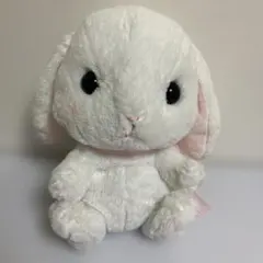 Amuse うさぎ ぬいぐるみ ホワイト ピンク　しろっぴー