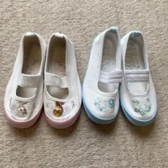 キッズ　上履き　シューズ　17cm 2足セット　女の子　アナ雪　シナモロール