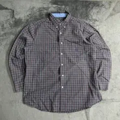 CHAPS チャップス　ボタンダウンチェックシャツ　刺繍ロゴのサムネイル