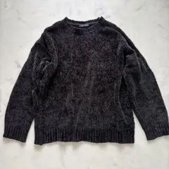 美品✨アーバンリサーチ　ニット　セーター　ブラック　モールヤーン　40 ゆったり