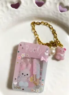 シャカシャカ　シェイカー　レジン　チャーム　マシュマロカラー　うさぎ　ポッキー