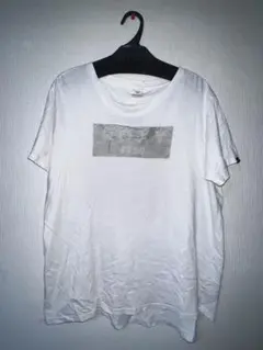 ROXY Tシャツ ホワイト シルバーロゴ 白 Mサイズ