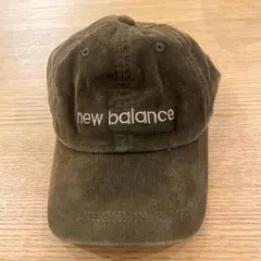 new balance コーデュロイキャップ 茶色
