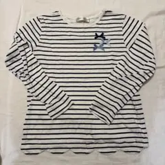 【美品】むーのんのん　150 長袖カットソー　ボーダー　ロンT 女の子