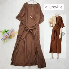 アルアバイル リネンライクオックスフロントタックシャツワンピース