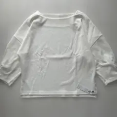 【新品】バビロン（BABYLONE） ケープスリーブカットソー 白 体型カバー BABYLONE - 【新品】バビロン（BABYLONE） ケープスリーブカットソー