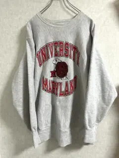 90s チャンピオン　リバースウィーブ　XL スウェット　グレー　古着　亀