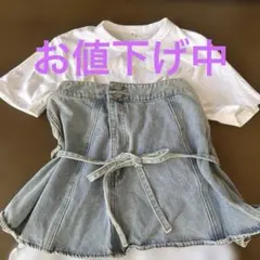 デニム　チューブトップ　新品