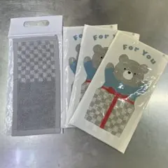 ハンカチタオル グレー　4枚セット