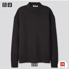 UNIQLO U ミドルゲージモックネックセーター（長袖）BLACK