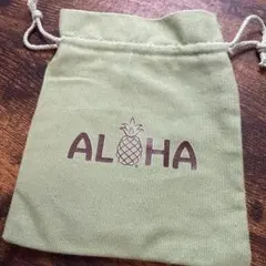 ホノルルクッキーカンパニー　Aloha パイナップルロゴ 巾着