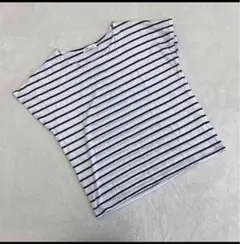 Free Nature ボーダー柄 Tシャツ 半袖 クルーネック 綿 Mサイズ