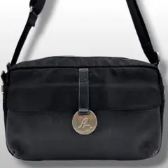 美品　agnes b アニエスベー ショルダーバッグ ナイロン レザー　ブラックのサムネイル