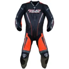 【週末セール！】 未使用アレンネスレーシングスーツ54サイズ Bk.Re. 新品 MFJ公認 レーシングスーツ サイズ54 革ツナギ アレンネス