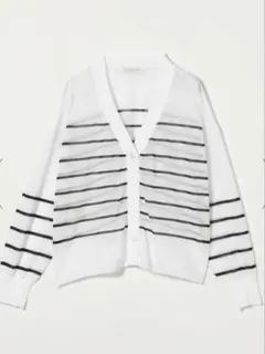 7/31終了　最終価格【タグ付き新品】シアー Vネックカーディガンのサムネイル