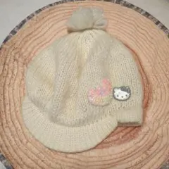 サンリオ キティちゃん ワッペン付き ニット帽