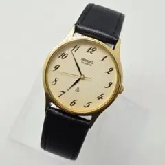 SEIKO 2621-0130 ゴールド文字盤 ドレスウォッチ 新品社外ベルト 