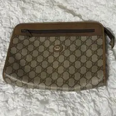 美品】GUCCI GG柄 ポーチ クラッチバッグ ブラウン 小物入れ - メルカリ