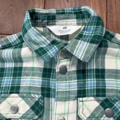 H&M チェック柄長袖シャツ