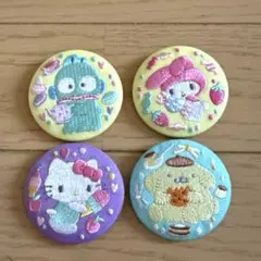 サンリオ 刺繍缶バッジ