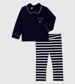 【お値下げ中！】プチバトー 衿付き長袖Ｔシャツ＆マリニエールパンツセット 18m
