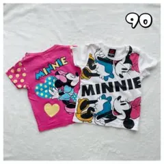 BABYDOLL ディズニー ミニーマウス 半袖 Tシャツ 2枚セット 90