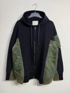 26SS最新作・新品】sacai スポンジスウェット× ナイロンフーディ1