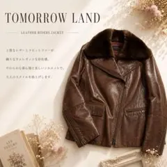 TOMORROWLAND レザーライダースジャケット レッキスラビットファー
