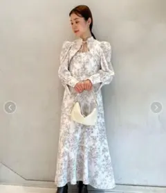 【新品タグ付】SNIDEL sustainable デコルテオープンバリエワンピ