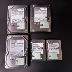【状態注意】HDD500GB・5個組み、AVコマンド対応