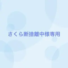 【8番目対応】さくら断捨離中様専用