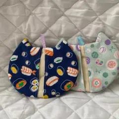 ハンドメイド　猫型　鍋つかみ　鍋敷き ２個セットのサムネイル