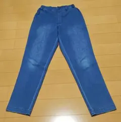 エアパンツ　テーパードパンツ　デニム　ブルー　Sのサムネイル