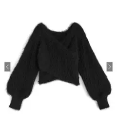 GRL フェザーニットカシュクールトップス[kz448]