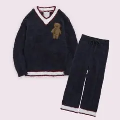 GELATO PIQUE テディベア Vネックルームウェア　セットアップ