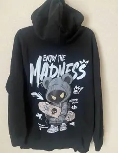 ENJOY THE MADNESS グラフィック パーカー ブラック
