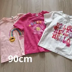 【3点セット】子供用 女の子 90cm Tシャツ3枚セット