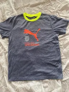 PUMA サッカー Tシャツ 160cm グレー/ネオンイエロー