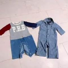 デニム ロンパース 70 ベビー　ギャップ　ナルミヤ　プチマイン好き