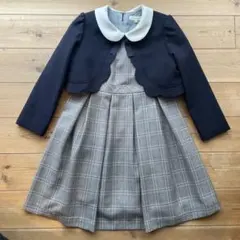 beams mini ネイビー　グレー　120cm セレモニー　ワンピース