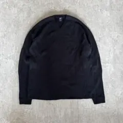 GAP Vネック 綿ニット ニット リブ編み ノームコア 古着MIX ネイビーのサムネイル