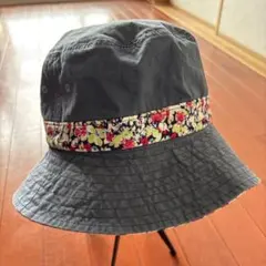 ☆THE EMPORIUM 花柄バケットハット☆ネイビー