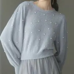 SAISON DE PAPILLON ニット パール付きニットのサムネイル