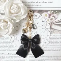 【590円→500円】 リボン キーホルダー バッグチャーム