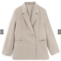 GRL ダブルボタンテーラードジャケット ベージュ［品番：al275］