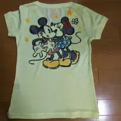 即購入OK！　ミッキーマウス手描き風バックプリント  カットソー
