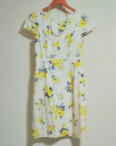 新品未使用　【プロポーションボディドレッシング】ワンピース　花柄　イエロー