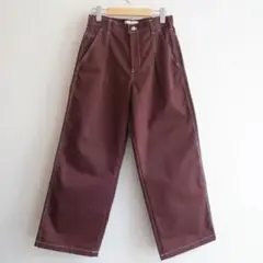 ストレート タックパンツ ブラウン 茶色 新品未使用